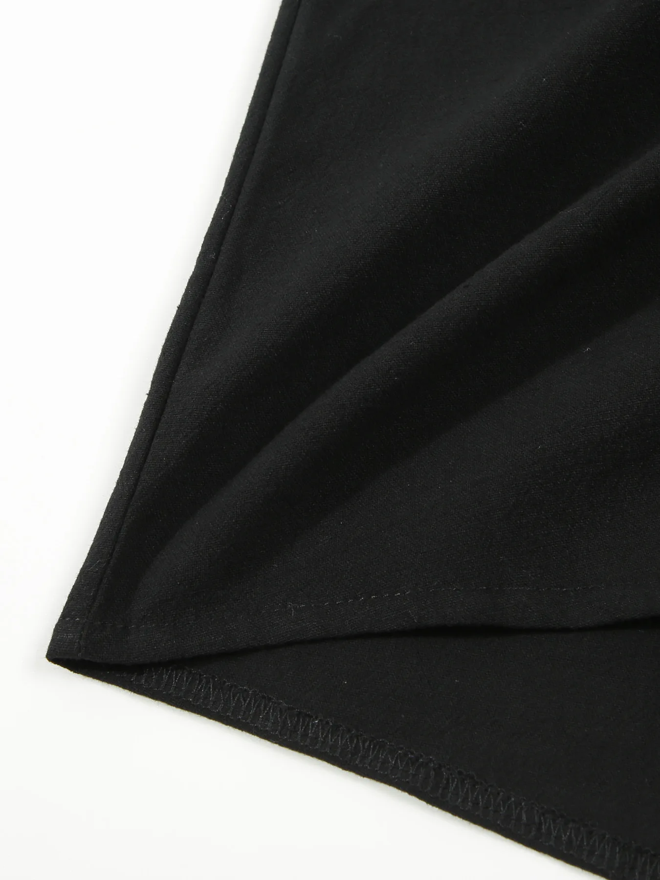 2026 Sommer Herren Einfarbiges Baumwoll-Leinen Zweiteiler-Set Henley Kurzarm-Hemd Lose Gerade Hose Atmungsaktiv Alltag Urlaub Freizeit – Detail 14