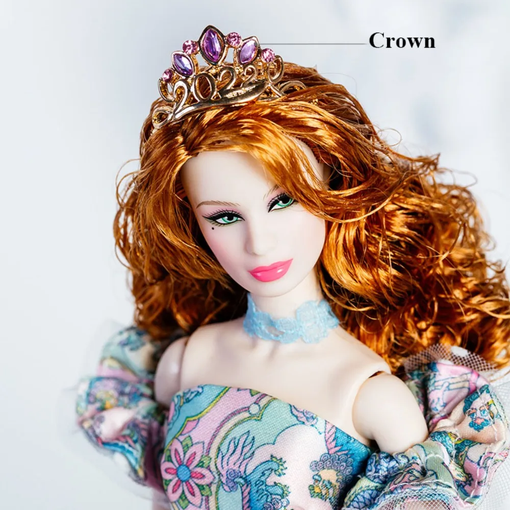 European Fashion Supermodel Doll Dresses with Shoes Hats Crown Lace Wedding Dresses for 1/6 BJD 30cm Supermodel Dolls