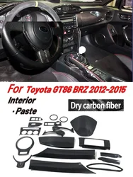 For Toyota 86 GT86 Subaru BRZ True Carbon Fiber Interior Modification, Complete Set of Center Console Panel Decorative Stickers