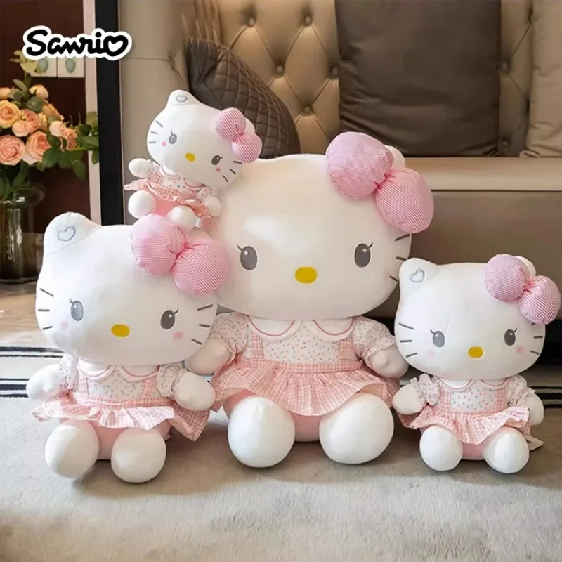 Sanrio Hello Kitty Anime Kuromi Melody Cartoon Cute Plush Stuffed Toys Soft Pillow Plushies Keyring Doll Birthday Gifts For Girl