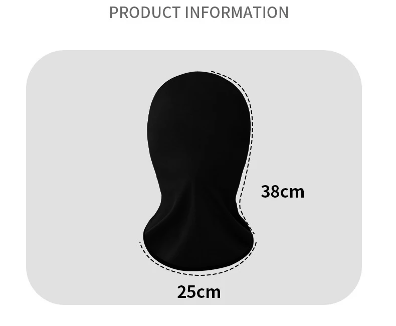 Balaclava Sommer Vollgesichtsmaske Atmungsaktiv Transparent UV-Schutz Gesichtsbedeckung Elastisch Halloween Rollenspiel Eisseide Cosplay – Detail 2