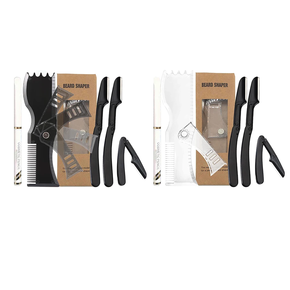 Beard Shaper Beard Styling Template Adjustable Beard Stencil Guide Practical Men Shaving Tool Sets Face Hair Styling Tool
