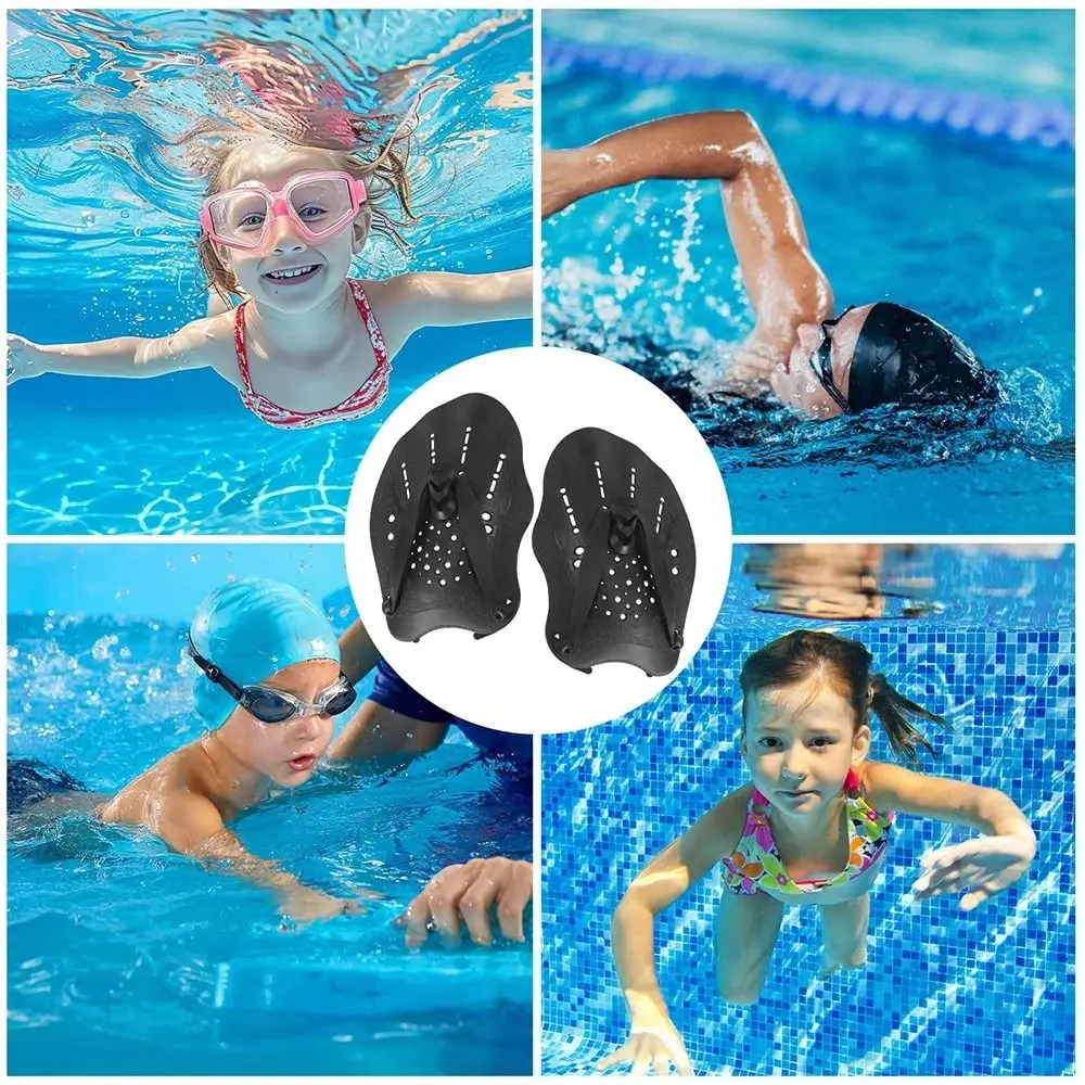 

1Pair Freestyle Swim Paddles Adjustable /Adult Swimming Frog Paddle With Silicone Straps Hands Fins Flippers Swimming Training