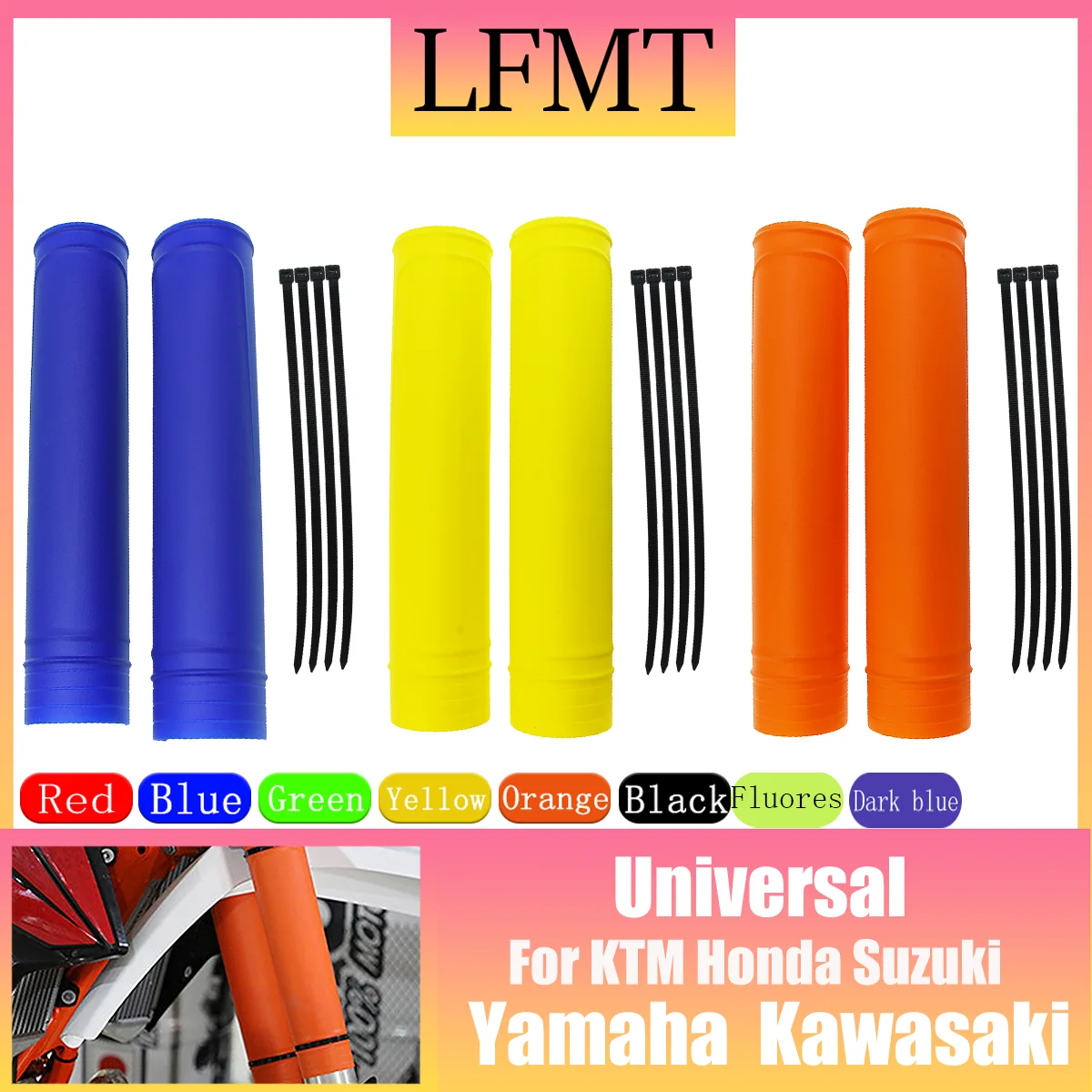 

Motorcycle Universal Fork Cover Shock Absorber Guard Protector For Honda CRF 80R 85R 150R 250R 450R 250X 450X 150F 230F 150L 250