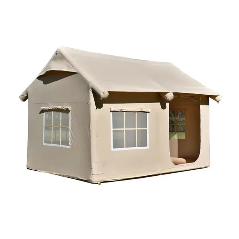 Cuckoo Luxury Style High Quality Waterproof PVC Air Tent Portable Inflatable Outdoor Camping House Wear-Resistant for Family Use