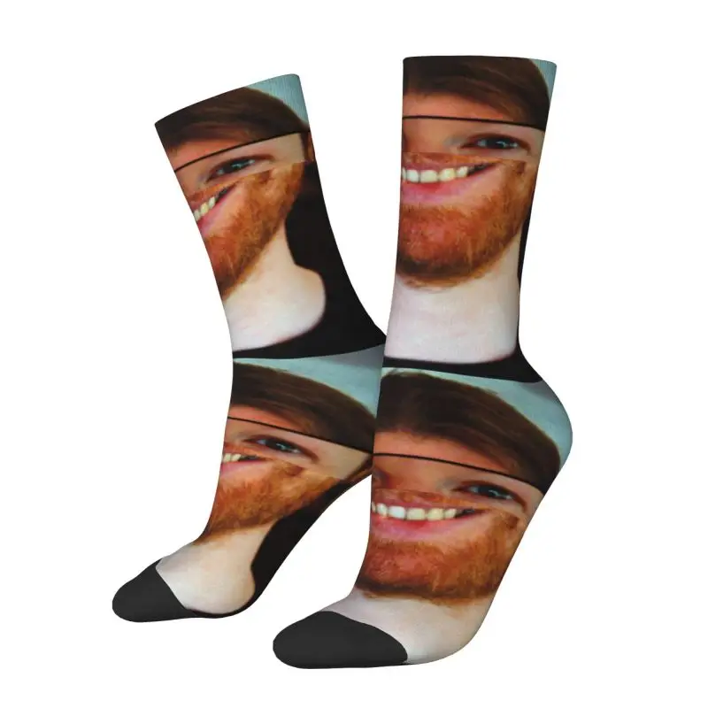 Aphex Twin Men Women Crew Socks Unisex Kawaii 3D Printing Dress Socks