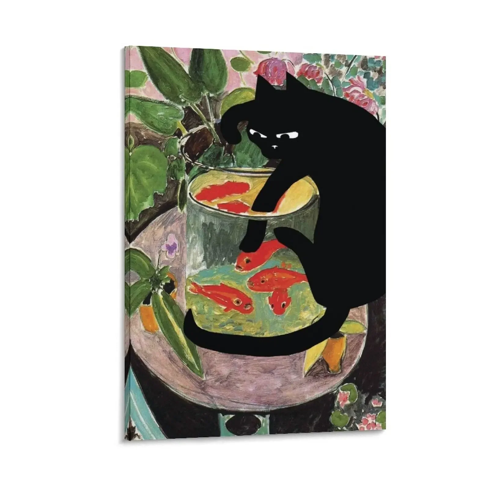 

matisse's goldfish and a cat Canvas Painting wall decoration painting Decorative prints wall painting
