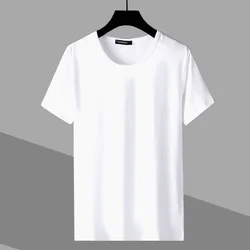 Fashion O Neck Solid Color Summer Short Sleeve Basic T-Shirts For Men Casual Slim Fit Breathable T Shirt Tee Top Male Clothes