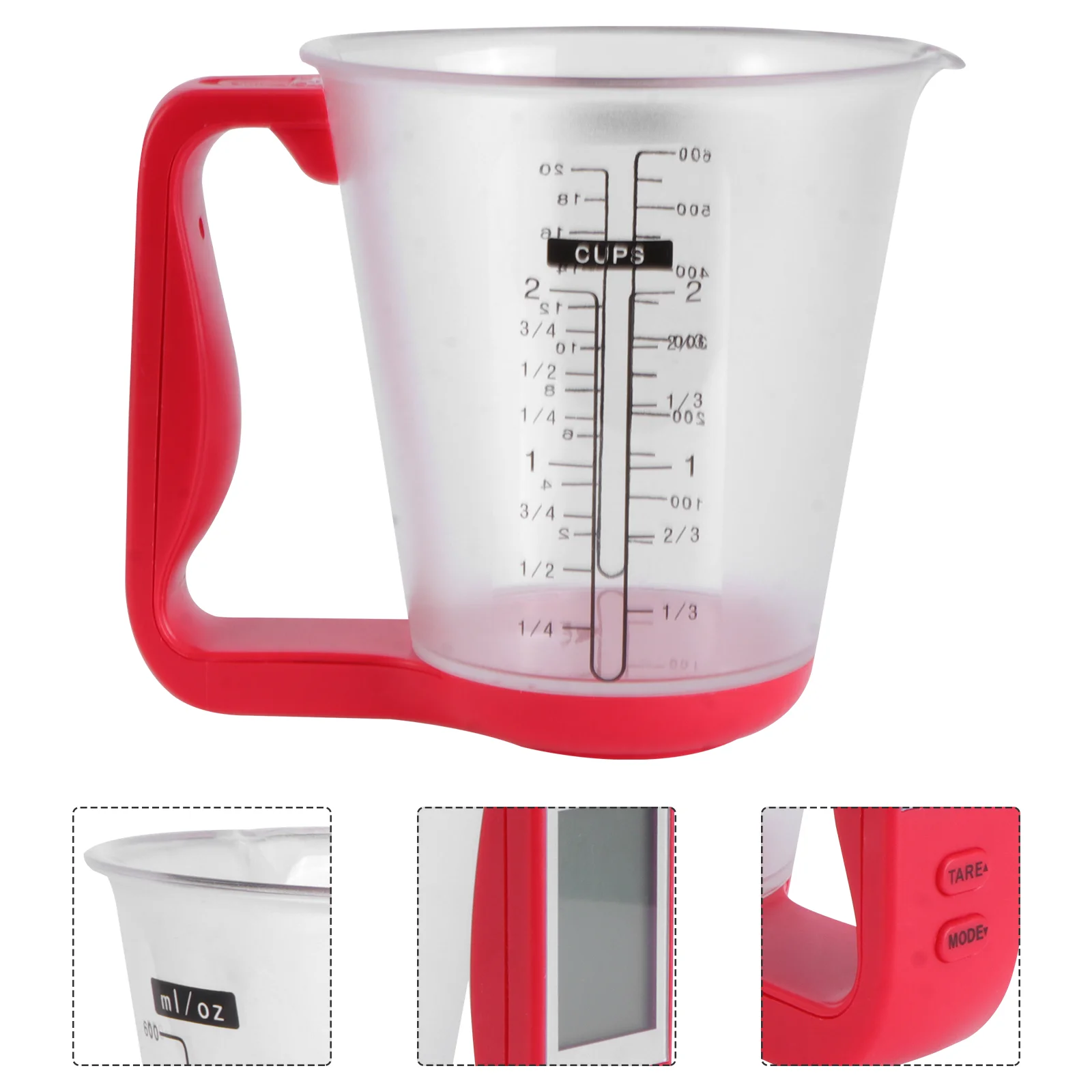 1PCS Digital Measuring Cup with Scale, Digital Kitchen Scale and Measuring Cup, 4 Cup Measuring Cups with LCD Display for Weigh