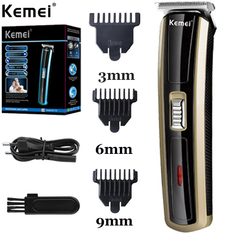 Kemei professional barber men's barber suit professional hair salon oil head carving mini Hair clipper KM-719