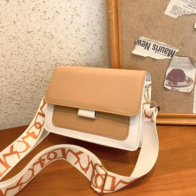 

Fashion Classic Women's Shoulder Bag PU Leather Wide Straps Crossbody Bags Female Trend Designer Small Handbags Cell Phone Purse