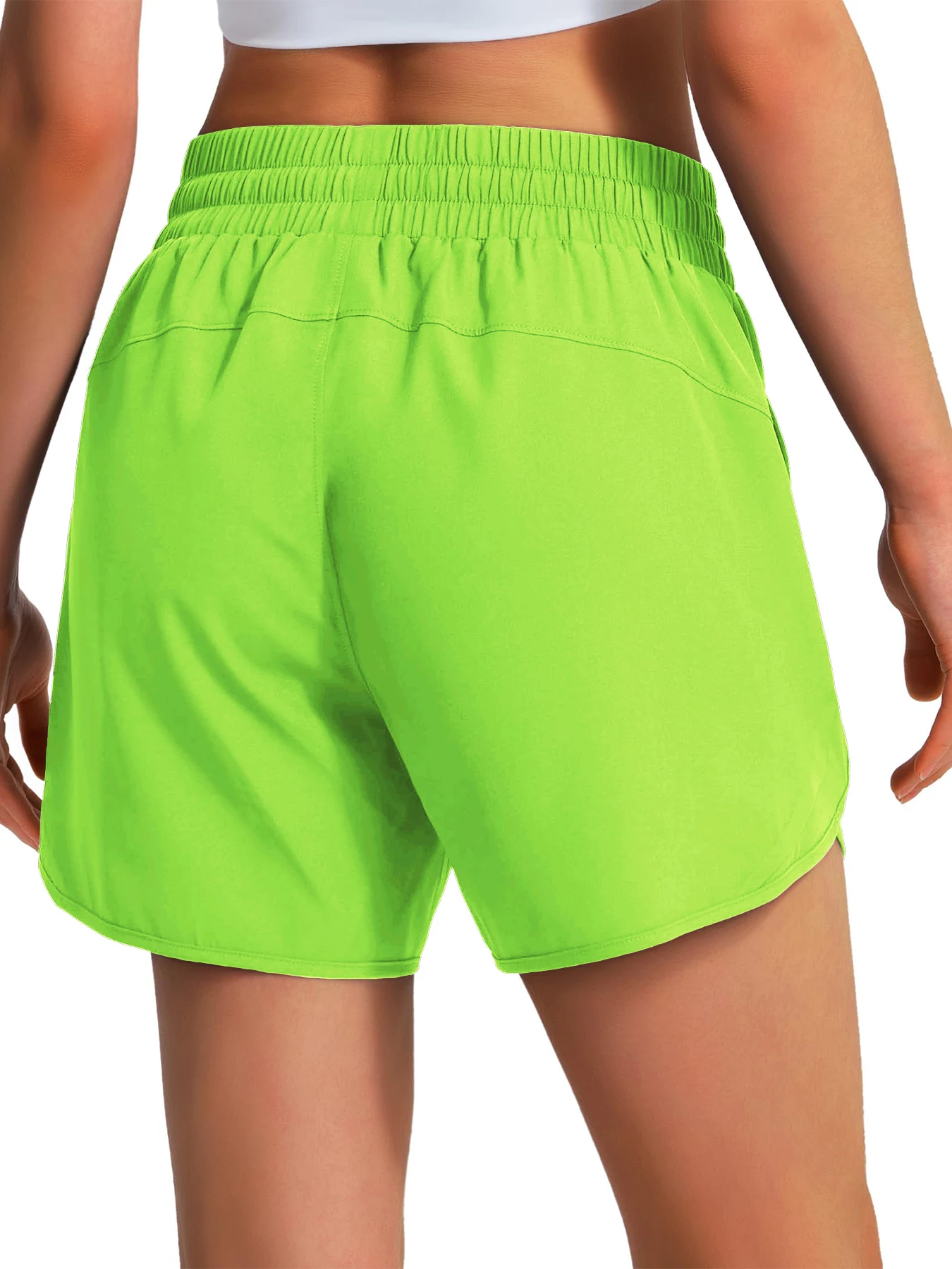 Neue Damen-Freizeit-Sportbekleidung, Sport-Laufshorts, schnelltrocknende, leichte Fitness-Shorts mit Reißverschluss, Sportshorts. – Detail 3