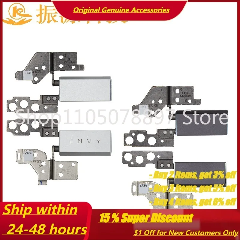 Para HP ENVY X360 15-ED 15-EE TPN-C149 C148: Bisagra de pantalla, Cubierta de bisagra, Cubierta de tarjeta WLAN
