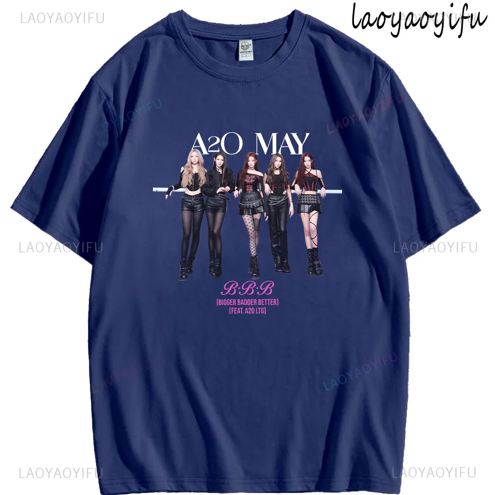 تي شيرت نسائي Kpop A2O مايو مطبوع تي شيرت قطني جرافيك بنمط BBB تي شيرت محب ملابس الشارع الشهير Ropa Hombre Mujer بأكمام قصيرة #5