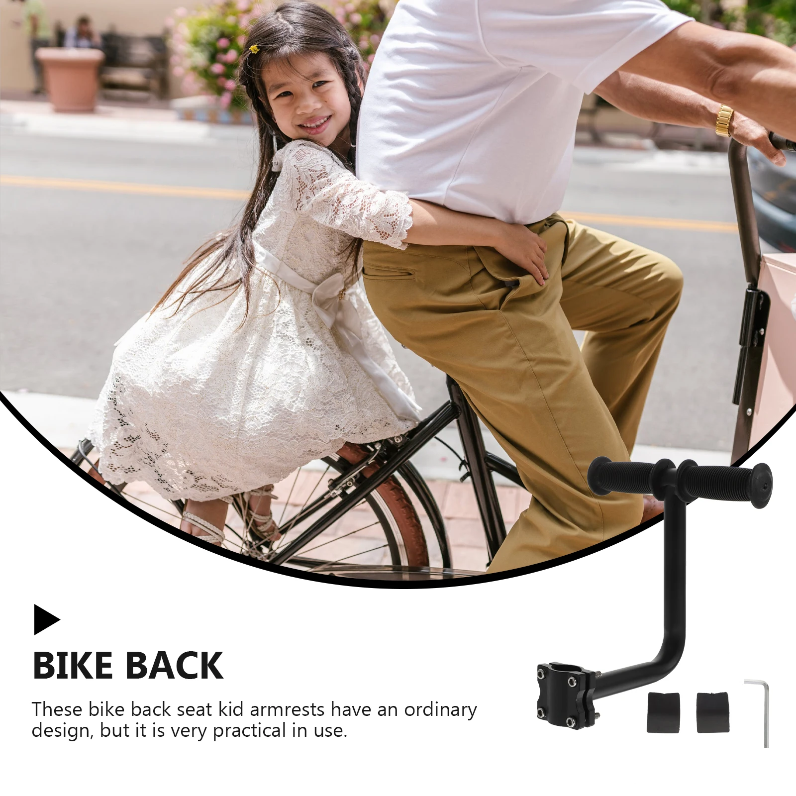 

Arm Rest Children's Handrail Bike Supplies Rear Seat Armrest Mountain Accessories Black Kid