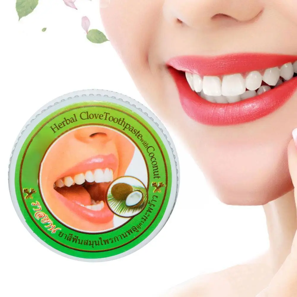 

Sdotter Clove Mint Coconut Herbal Thailand Toothpaste Dental Gum Prevent Bleeding Plaque Tooth Removal Paste Gingival