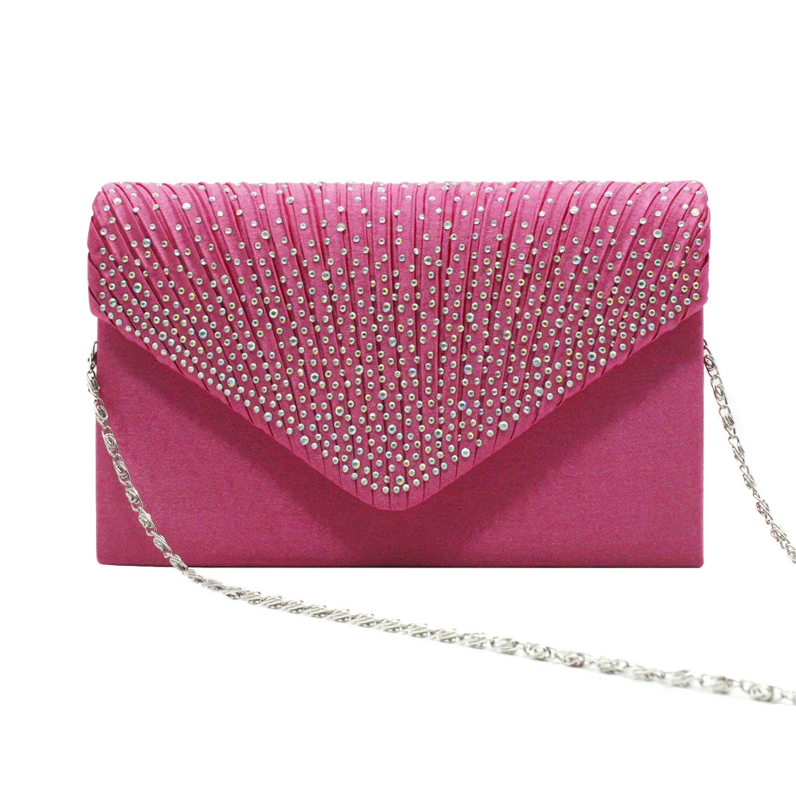 

New Women's Fashion Elegant Silk Belt Drill Clutch Evening Prom Handbag Purse Women's Handbag Sac à Femme Bolsos Mujer Bolsos