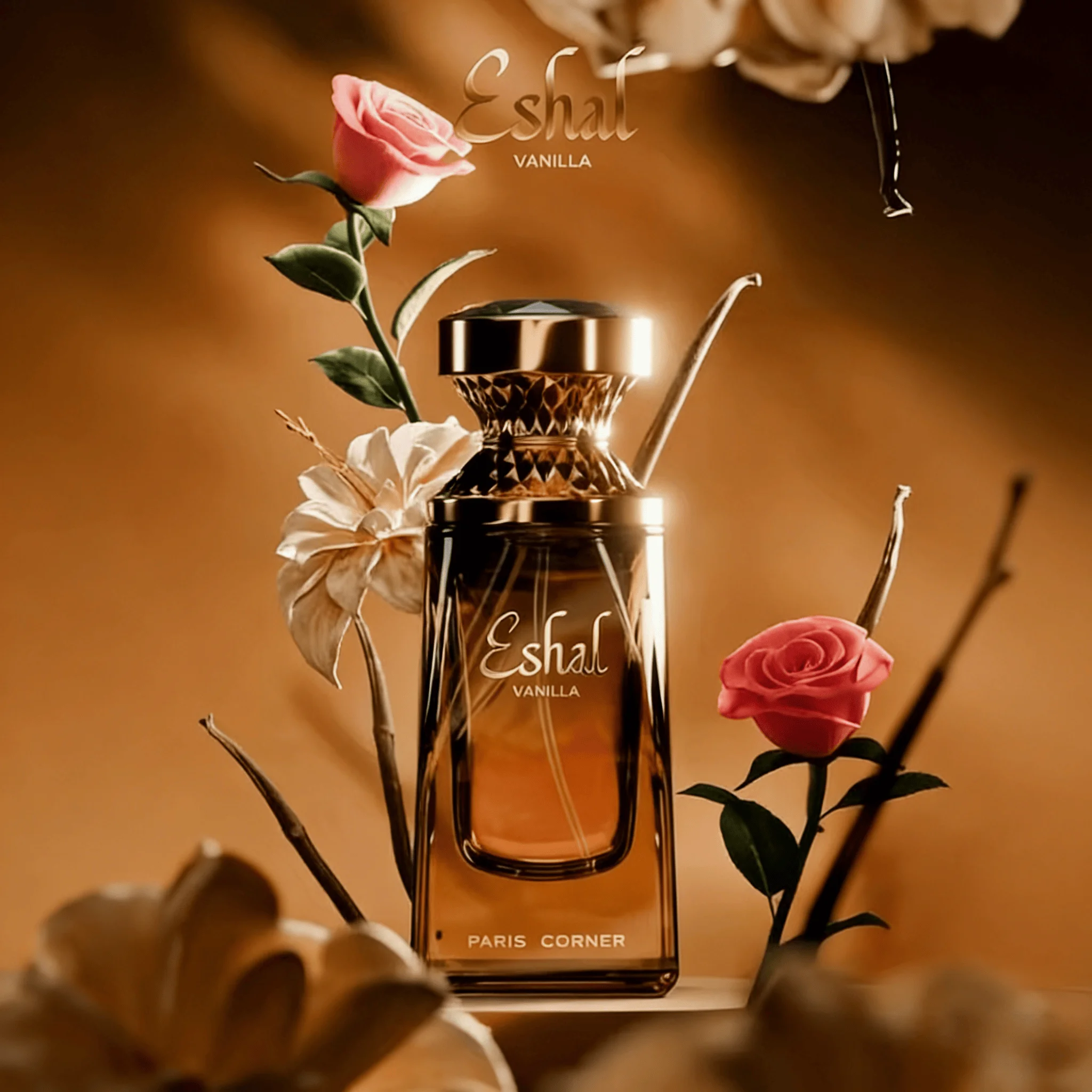 

Paris Corner Eshal Vanilla Women's EDP 3.4 Fl Oz, Smooth Warm Vanilla Aroma, Long-Wearing Premium Fragrance for Modern Ladies