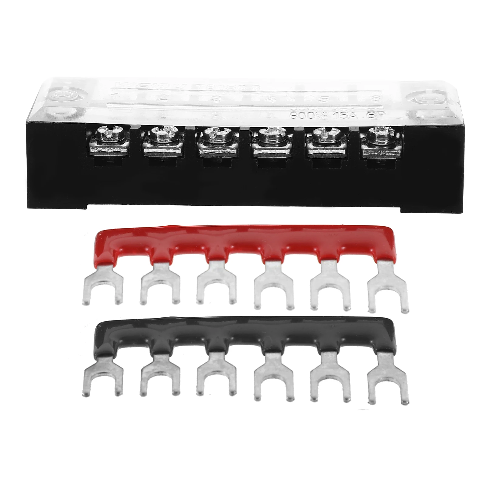 

5 комплектов предварительно изолированных клеммных барьеров, 600 В, 5 А, 6 позиций, двухрядный, с изоляционной крышкой для промышленного контрольного оборудования