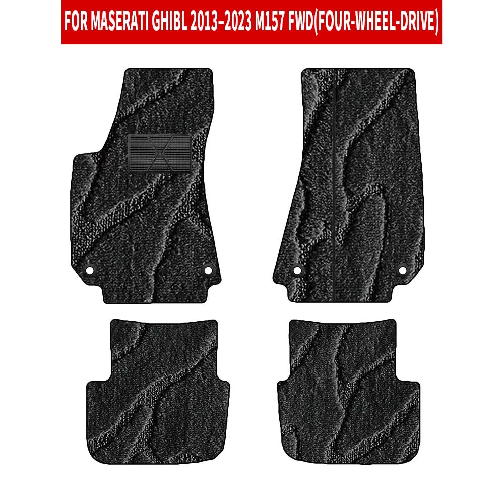 

For Maserati Ghibl 2013–2023 M157 FWD(four-wheel-drive) Car Mat Interior Accessories Car Floor Mats Full Set