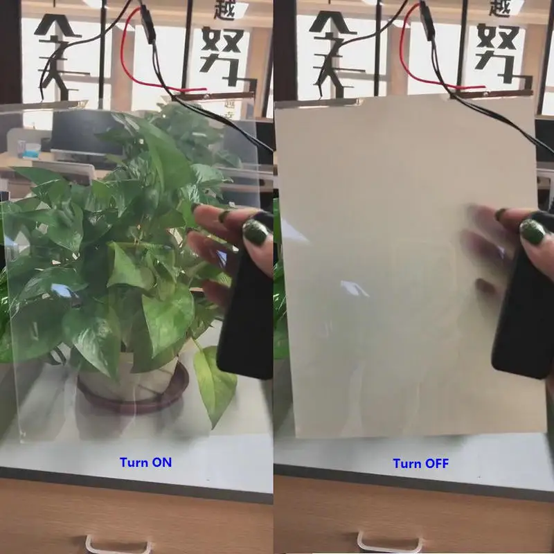High Clear Switchable Smart Glass Fim Self-Adhesive Modern for Apartment Hospital Alexa/Google Home APP Decorative Control