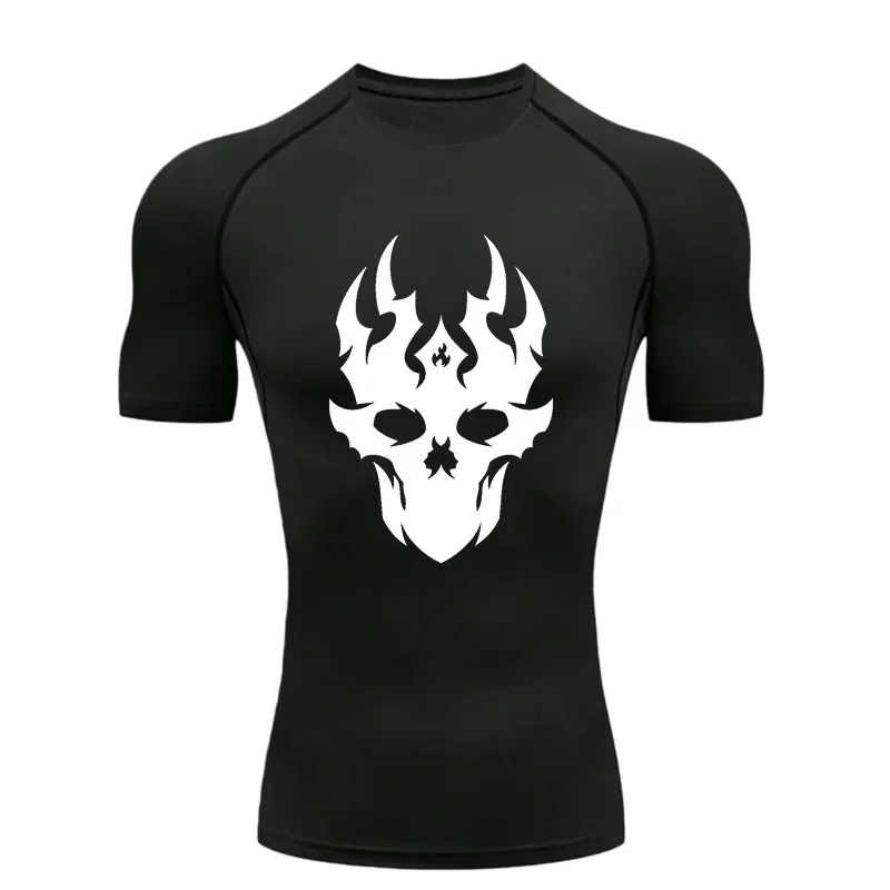 

Мужская спортивная футболка для тренировок, компрессионная, быстросохнущая, с коротким рукавом, эластичная, модная, для фитнеса