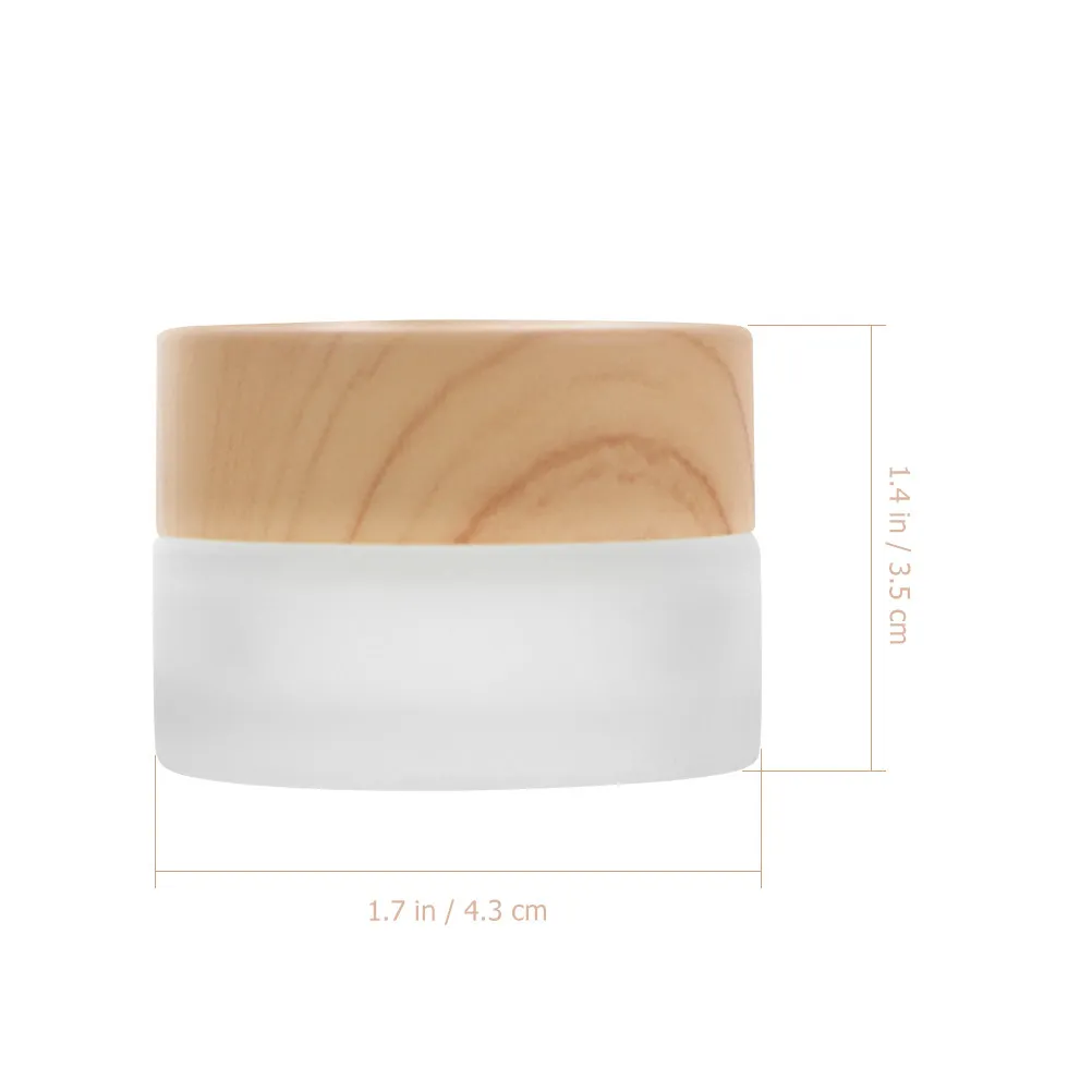Glass Manicure Pen Cleaning Cup with Lid Premium Wood Small Nail Art Liquid Container Nail Salon Powder Mixing Tool Reusable view 5