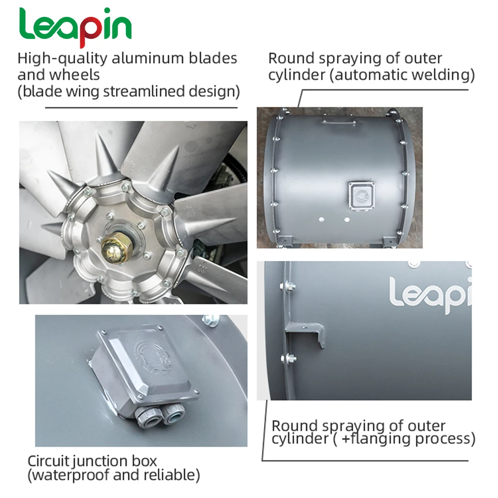 High-Pressure 1000Pa Axial Exhaust Fan | Fire Safety, Chemical Plant Ventilation Solution