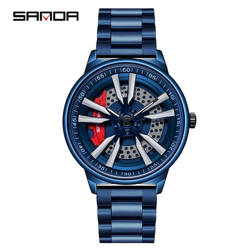 SANDA P1111 New Luxury Men\'s Watches Top Brand Fashion Steel Business Quartz Watch Waterproof Wristwatch Clock Relogio Masculino