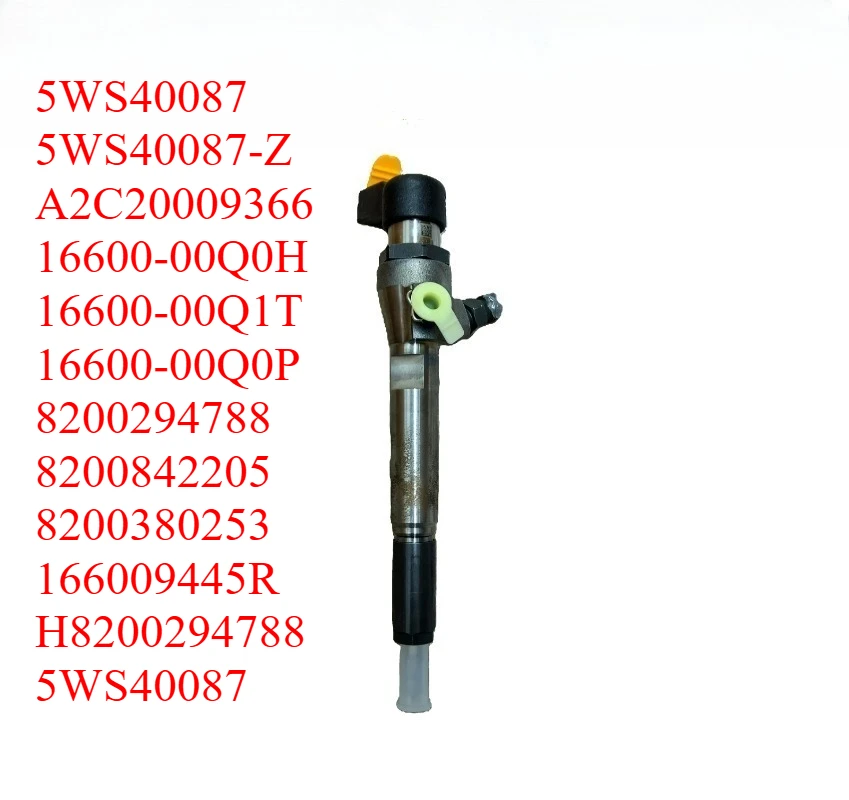 Fuel injector for Renault for Nissan Clio Quashai Note 1.5 dCi 5WS40087 5WS40087-Z A2C20009366 16600-00Q0H 16600-00Q1T