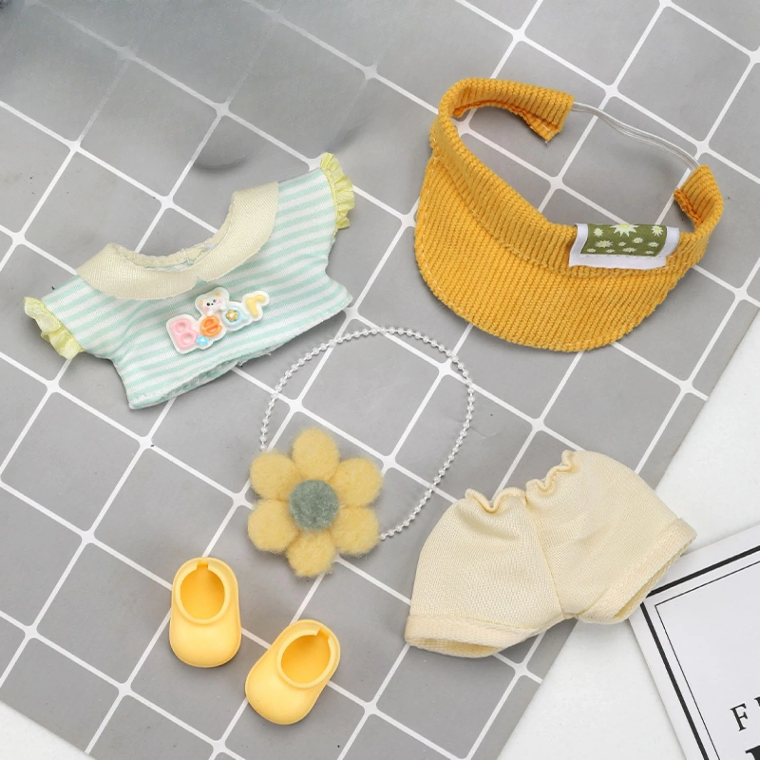 

Платье для куклы 17 см «Кошка-горничная», милое плюшевое кукольное платье, сменный набор, подходящий для первого, второго и третьего поколения.