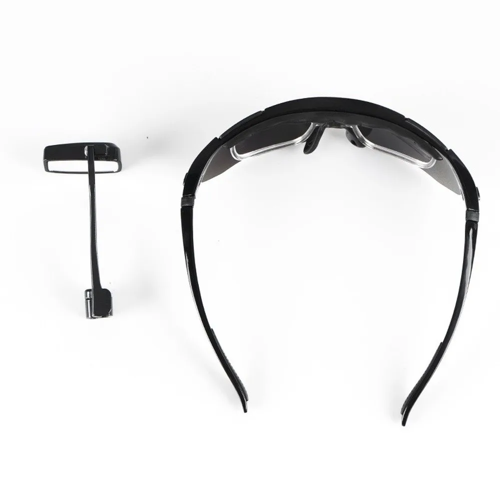 Rearview Mirror for Bike Riders with Dual Mount Flexibility for Glasses or Helmet Straps 28g HD Distortion-Free Lens