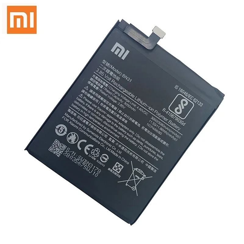 Xiao Mi Original Phone Battery BN31 For Xiaomi Mi 5X Mi5X Redmi Note 5A / Pro Mi A1 Redmi Y1 Lite S2 3000mAh Batteries + Tools