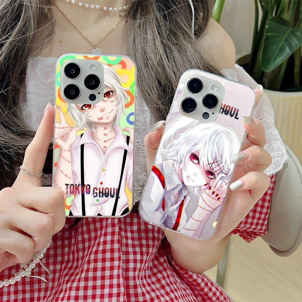 Tokyo Ghoul Juuzou Suzuya Mobile Phone Case for iPhone 16 15 14 13 12 11 X XR XS 8 Pro Max Plus Mini Clear Transparent Cover