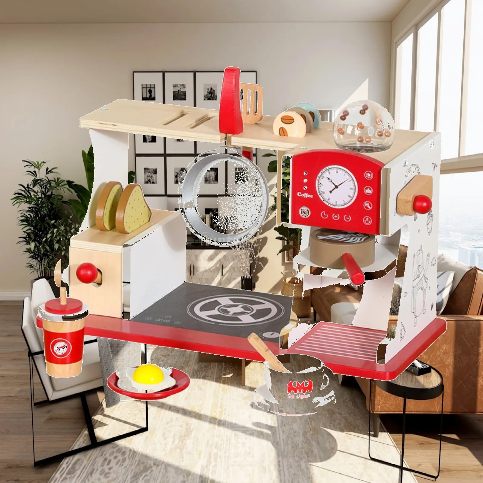 

Kids Coffee Maker,Play Kitchen Accessory,Educational Creativity Espresso Machine Playset for Children,Toddlers,Birthday Gifts