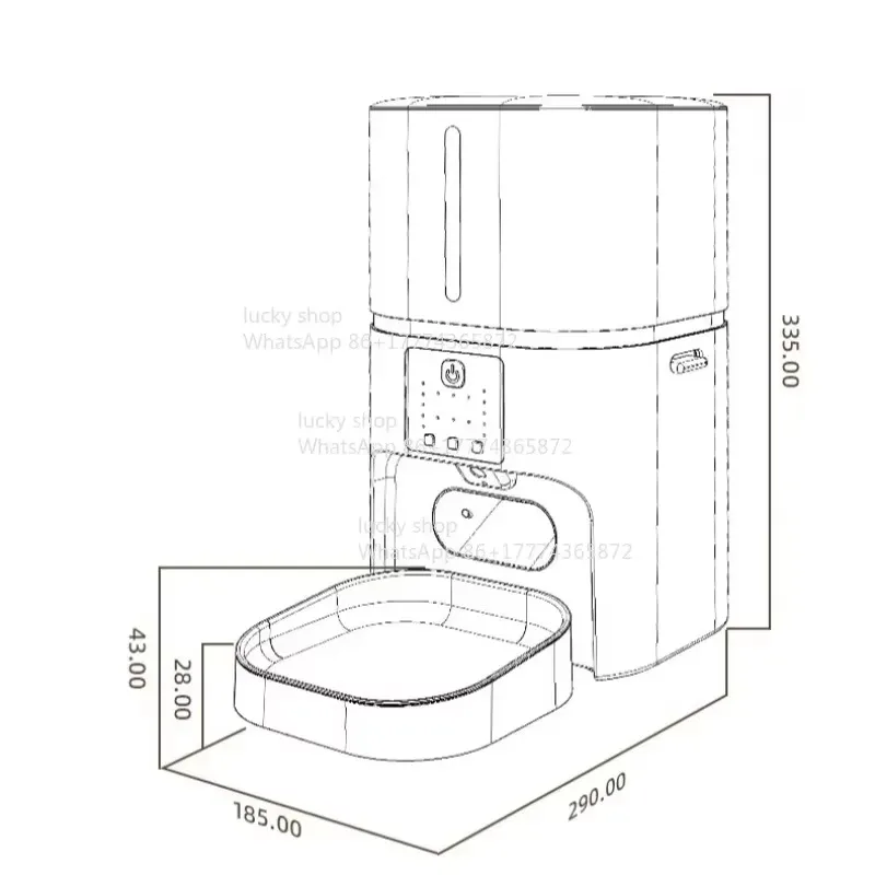 FurStarIntelligent Feeder Cat Dog Rabbit Timing Quantitative Automatic Feeding Machine