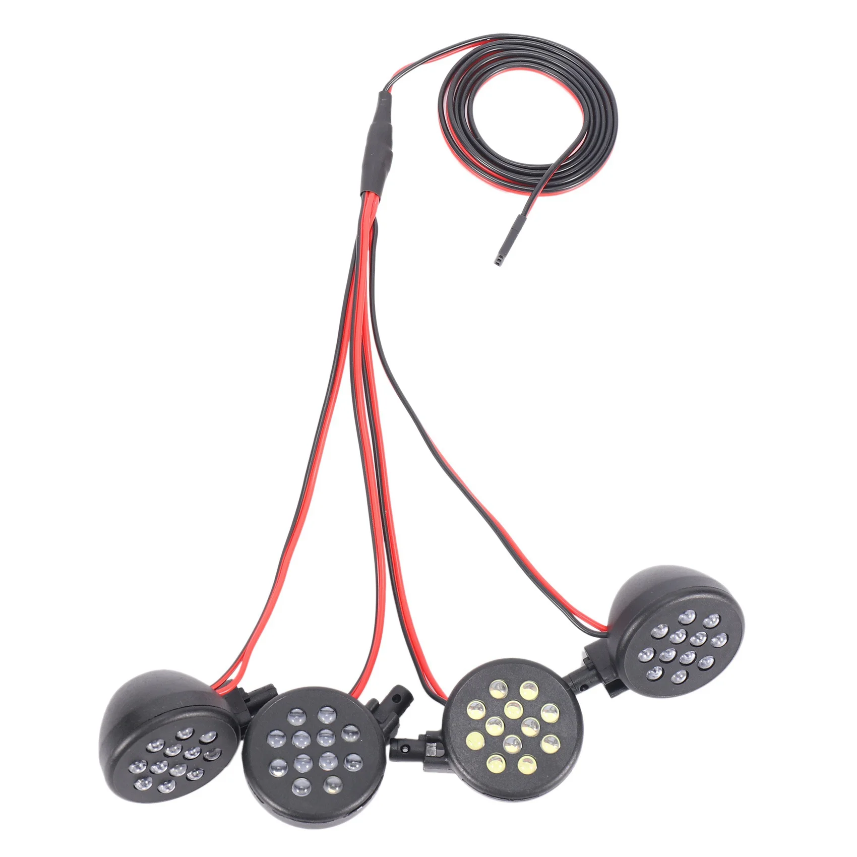 BEDW-2X 4 luzes led kit receptor de plástico escudo lótus faróis para 1/5 hpi baja rovan king motor 5b