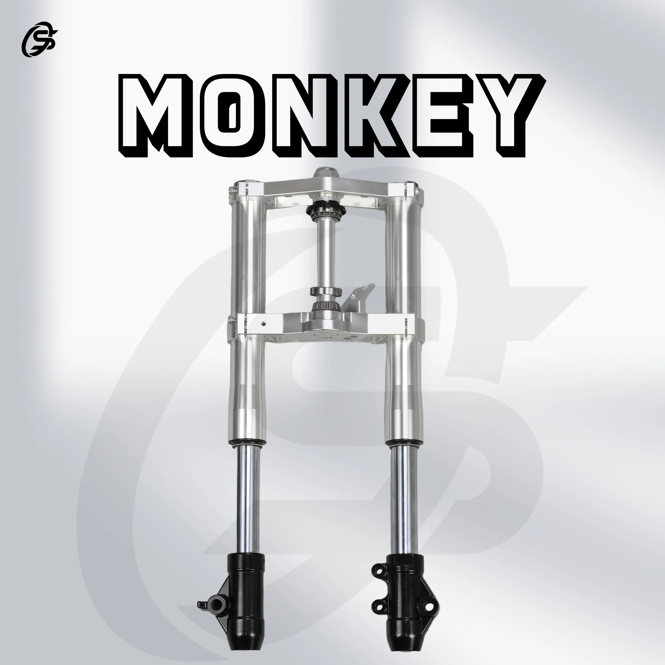 45mm 540mm Front Fork Kit Monkey Z50 Front Shock Absorber Clamp Silver CNC Fork Set Rebound Speed Unadjustable Motor Accessories