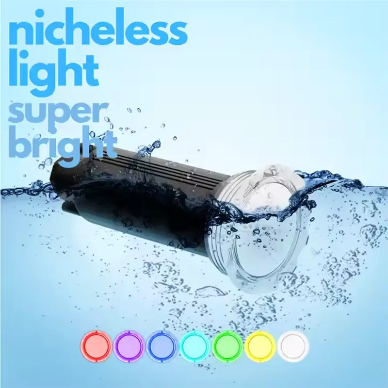 Nicheless RGB Led Pool Lights Replacement for Pentair Globrite Multi Color Changing 12W 50FT 100FT Swimming Pool Spa Light