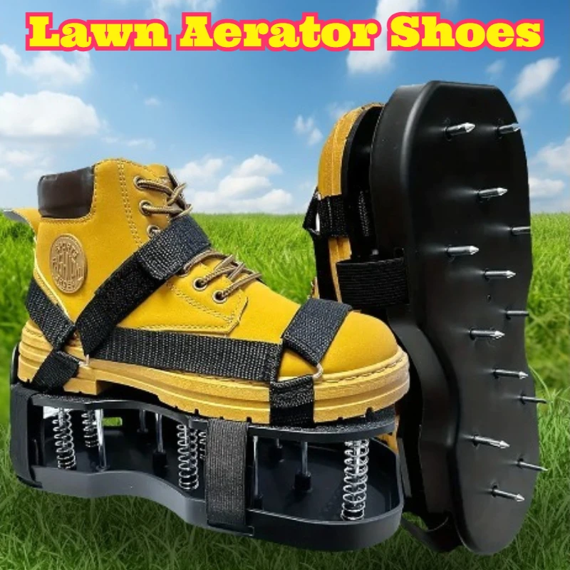 Lawn Aerator Shoes Grass Spike Shoes Garden Soil Loosening Sandals Lawn Oxygenation Shoes Gardener Lawn Care Yard Maintenance