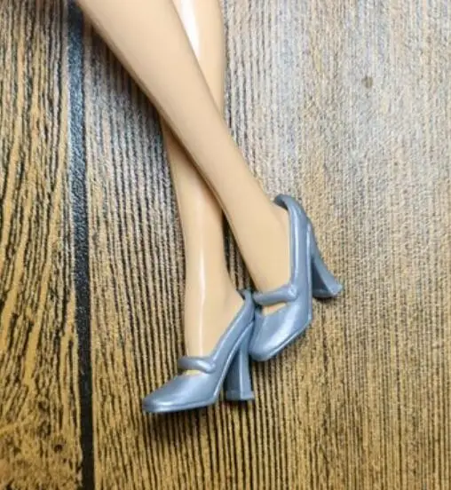 High Heels Puppe flache Füße Schuhe weiße Stiefel Geschenke Zubehör für Ihre 1/6 Barb Puppen TpQ88 – Detail 14