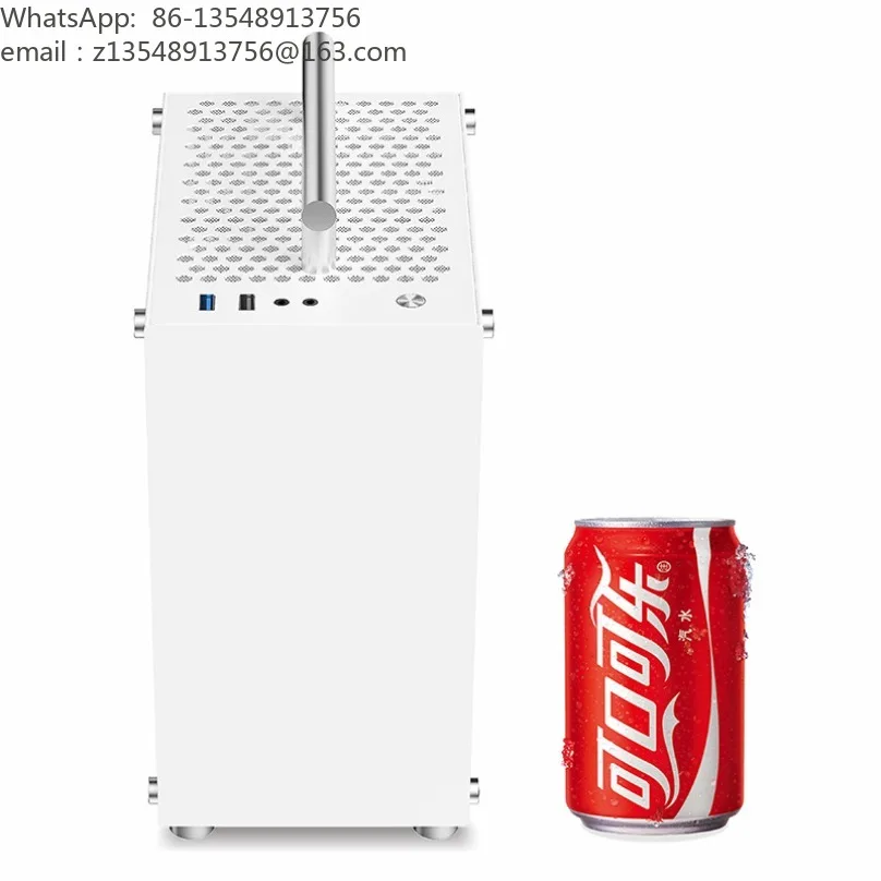 T40 Mini ITX PC Case Portable Handle Acrylic Side‑Panel Small Chassis Support SFX Power Supply Air Cooling