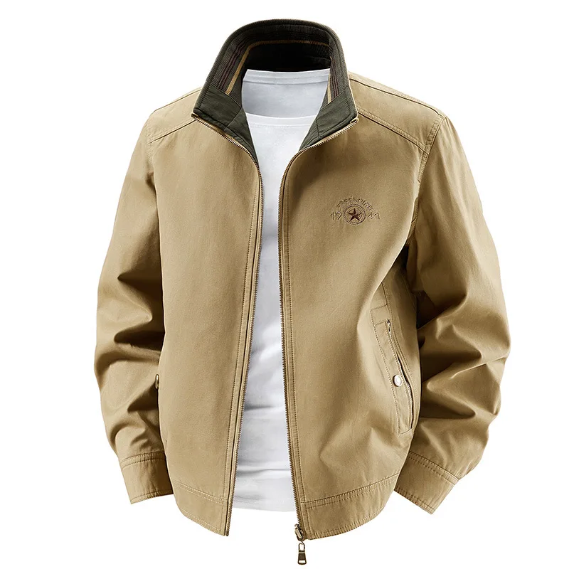 Spring Autumn New Men's Lapel Cardigan Jacket Single Breasted Multi-pocket Decor Loose Soft Durable Casual Versatile Outerwear