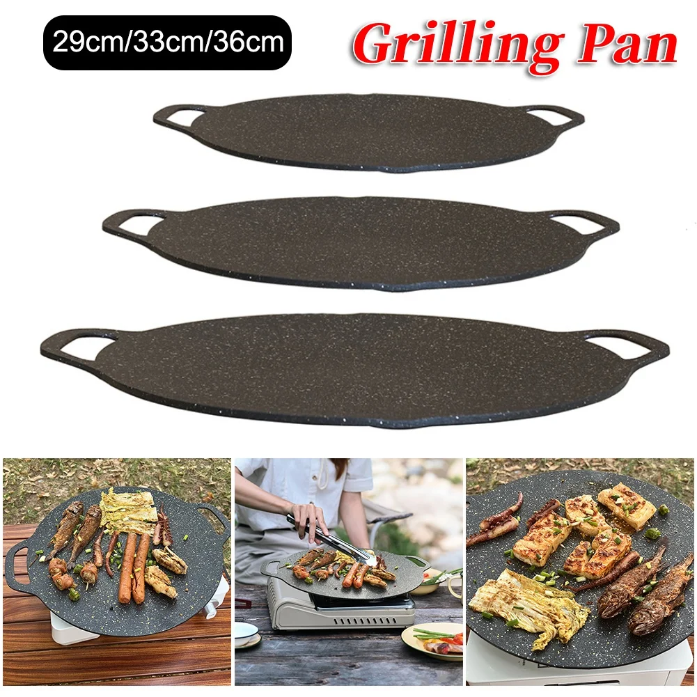 Grilling Pan Non-stick Baking Dishes Pans Multi-purpose Induction Cooker for Outdoor Camping Kitchen Bakeware Household Tools