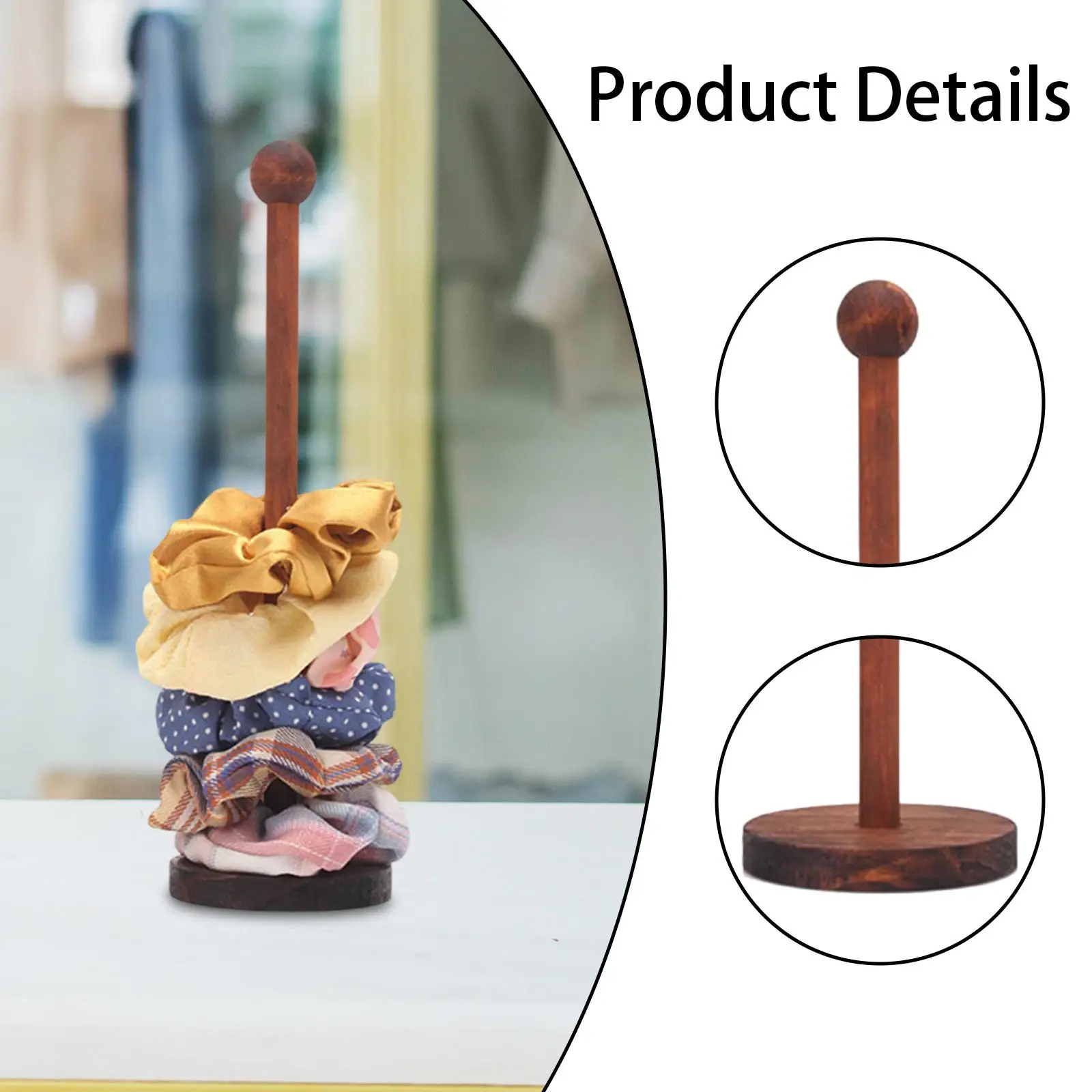 حامل عرض ربطات الشعر وحامل ربطات الشعر لسطح الطاولة