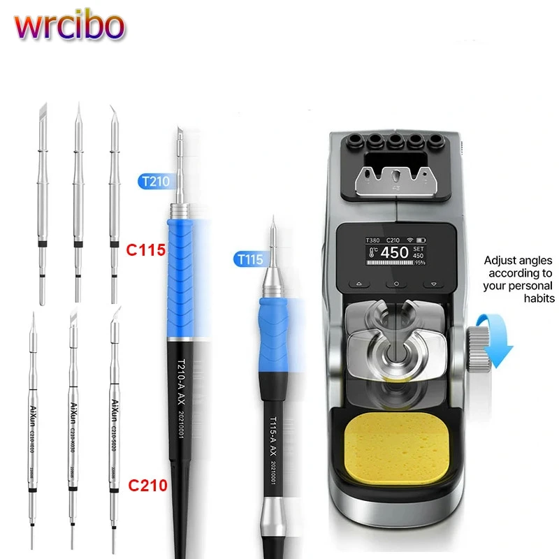 

AIXUN T380 Smart Nano Soldering Station with T210 T115 Handles Rapid Welding Rework Station for Mobile Phone SMD BGA PCB Repair