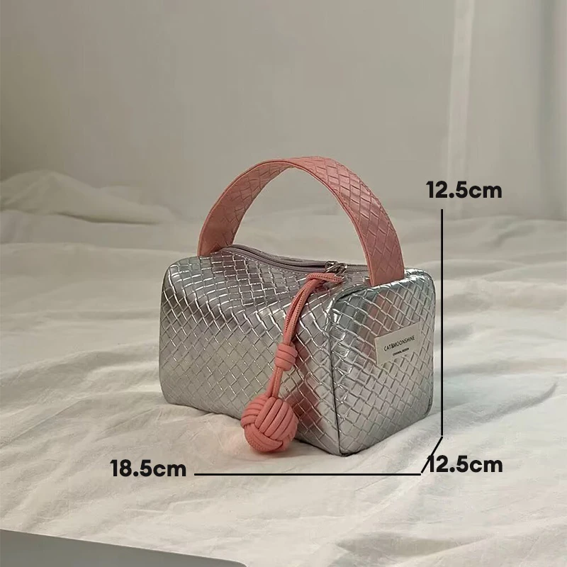 Nuova borsa per cosmetici borsa per il trucco del cuscino in PU borsa da viaggio multifunzionale per l\'organizzatore di immagazzinaggio di grande