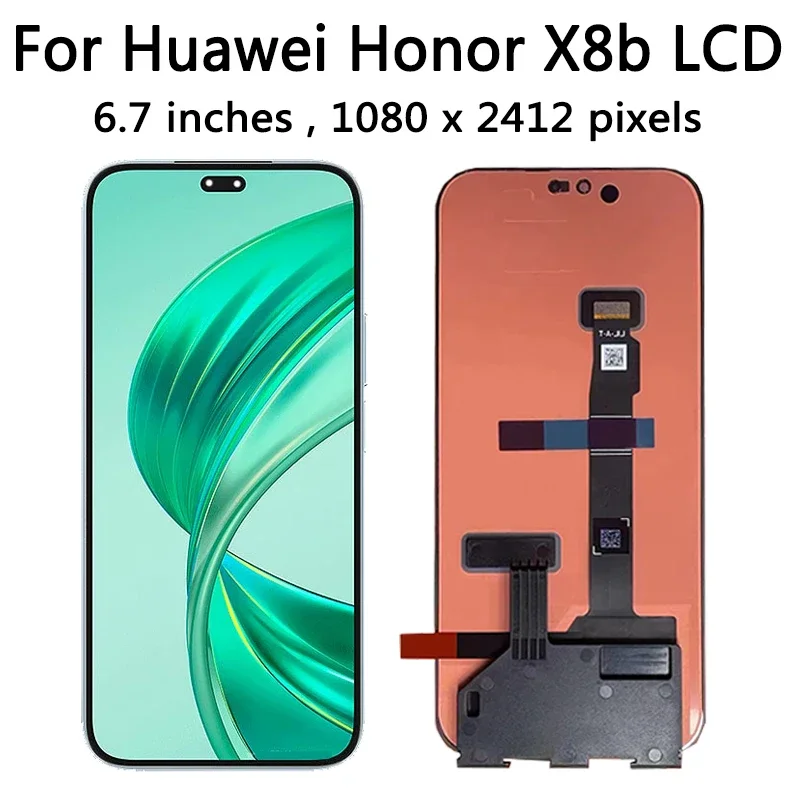 6.7\'\' AMOLED For Huawei Honor X8b Display LLY-LX1 LCD Display Touch Screen Digitizer For Honor X50i+ LLY-AN00 LCD Frame