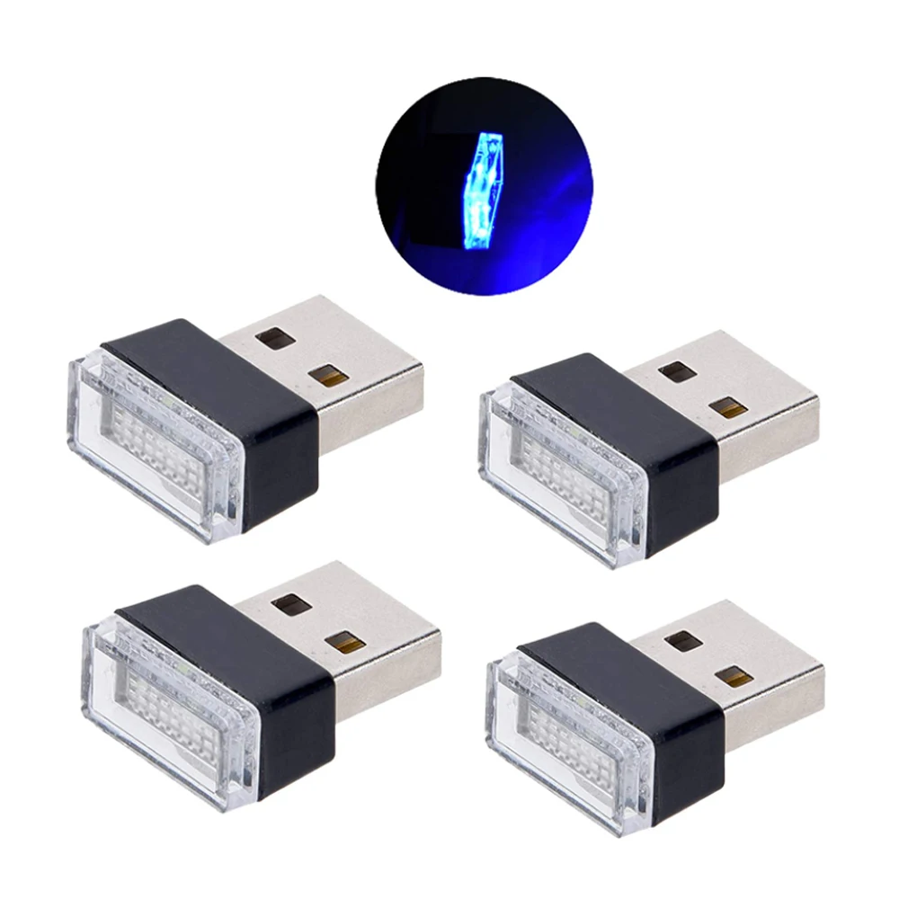 7 Colors Mini USB LED Light Ambient Lamp Car Interior Decorative Light Atmosphere USB Plug And Play Atmosphere Emergency Lights