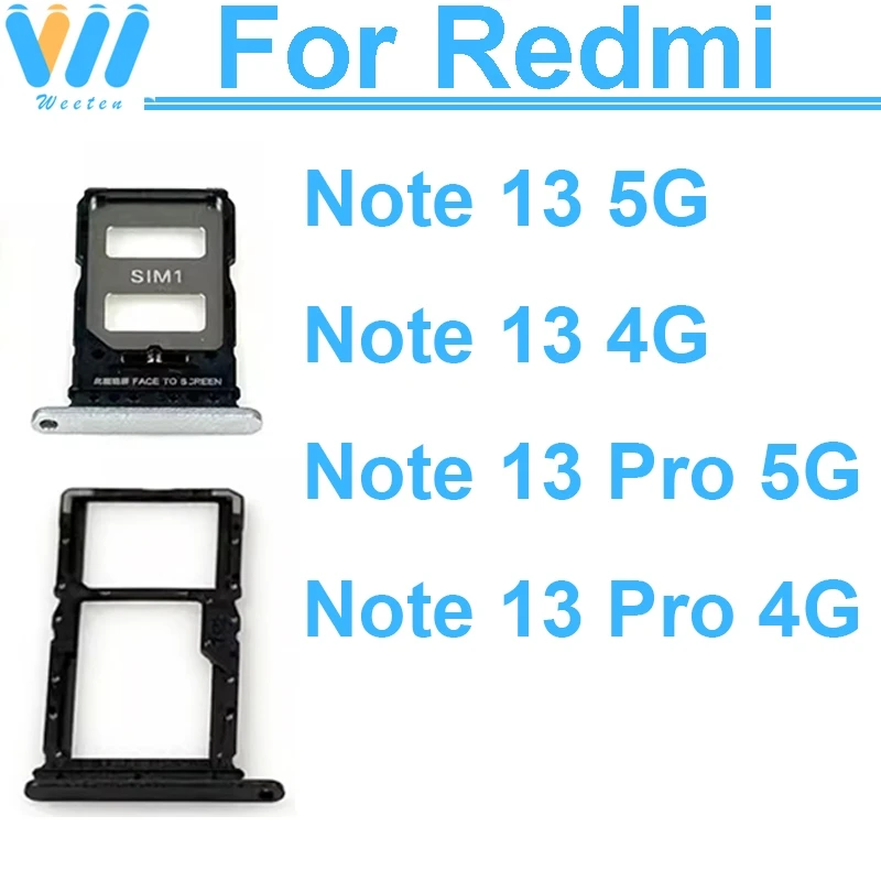 Sim Card Tray For Xiaomi Redmi Note 13 13Pro 4G 5G Sim Card Holder Reader SIM Card Slot Replacement Repair Parts